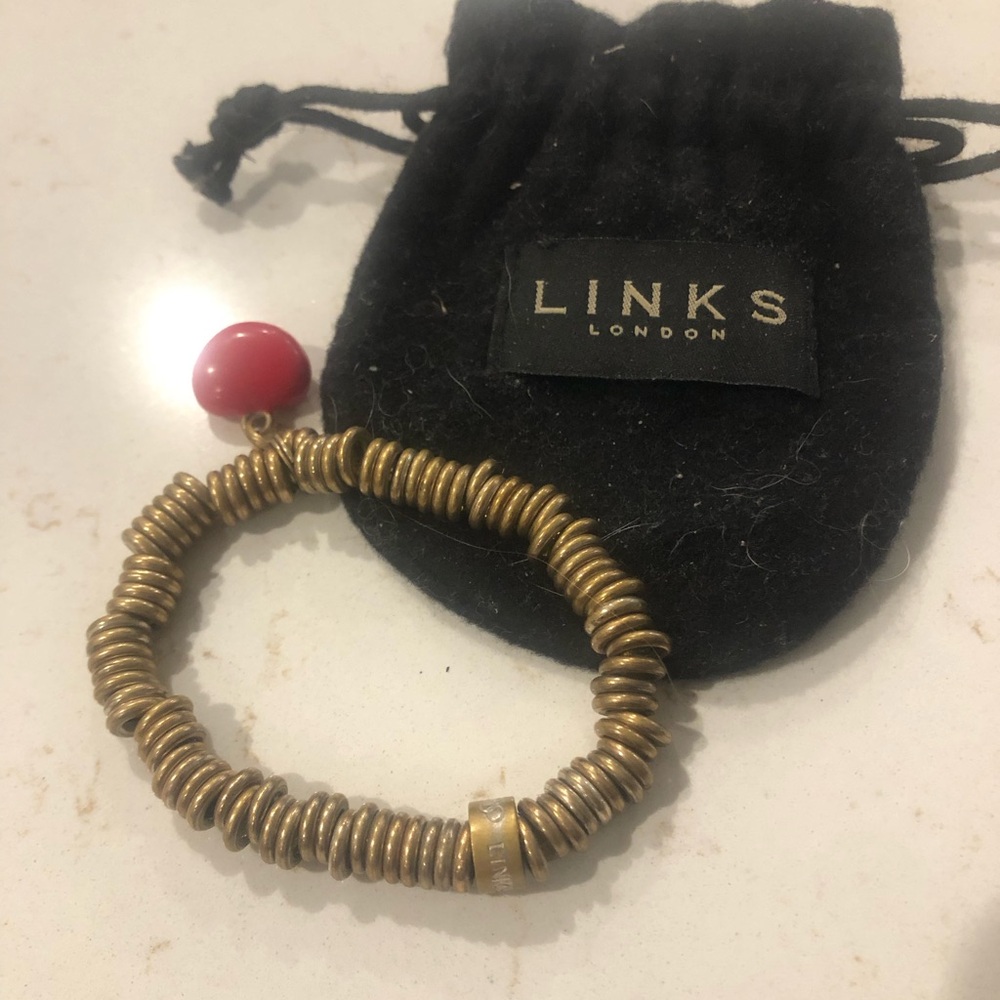Authentic Links of London Sweetie Bracelet with Red Charm